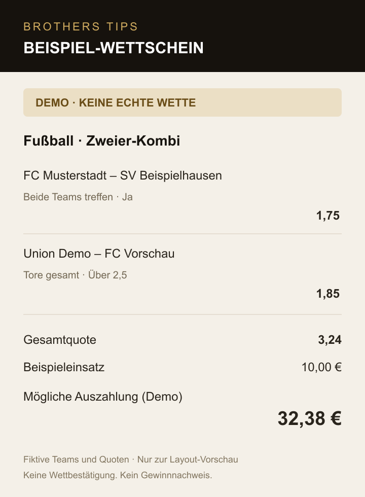 Vorschau: Demo · Fußball-Kombi